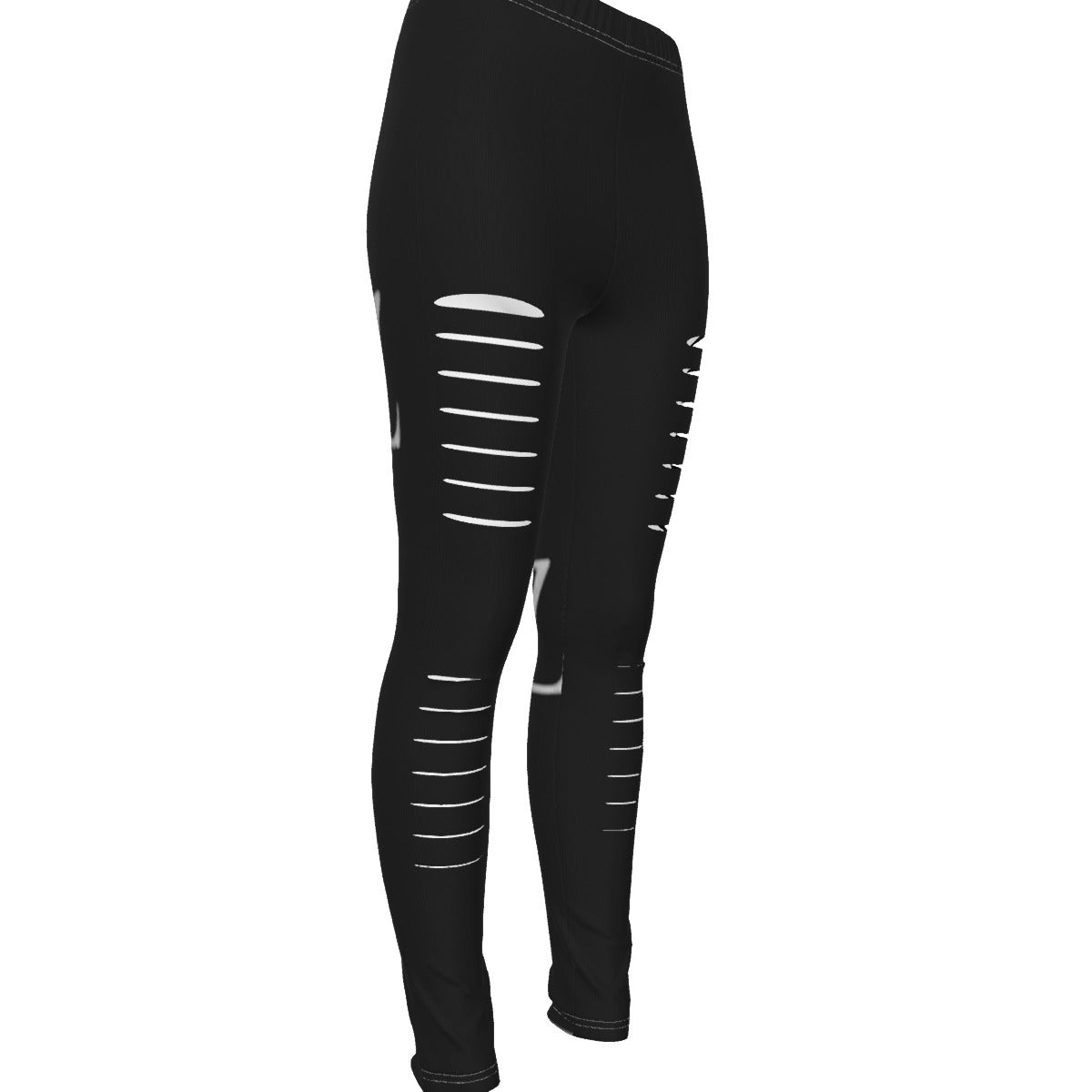 all-over print women's ripped leggings