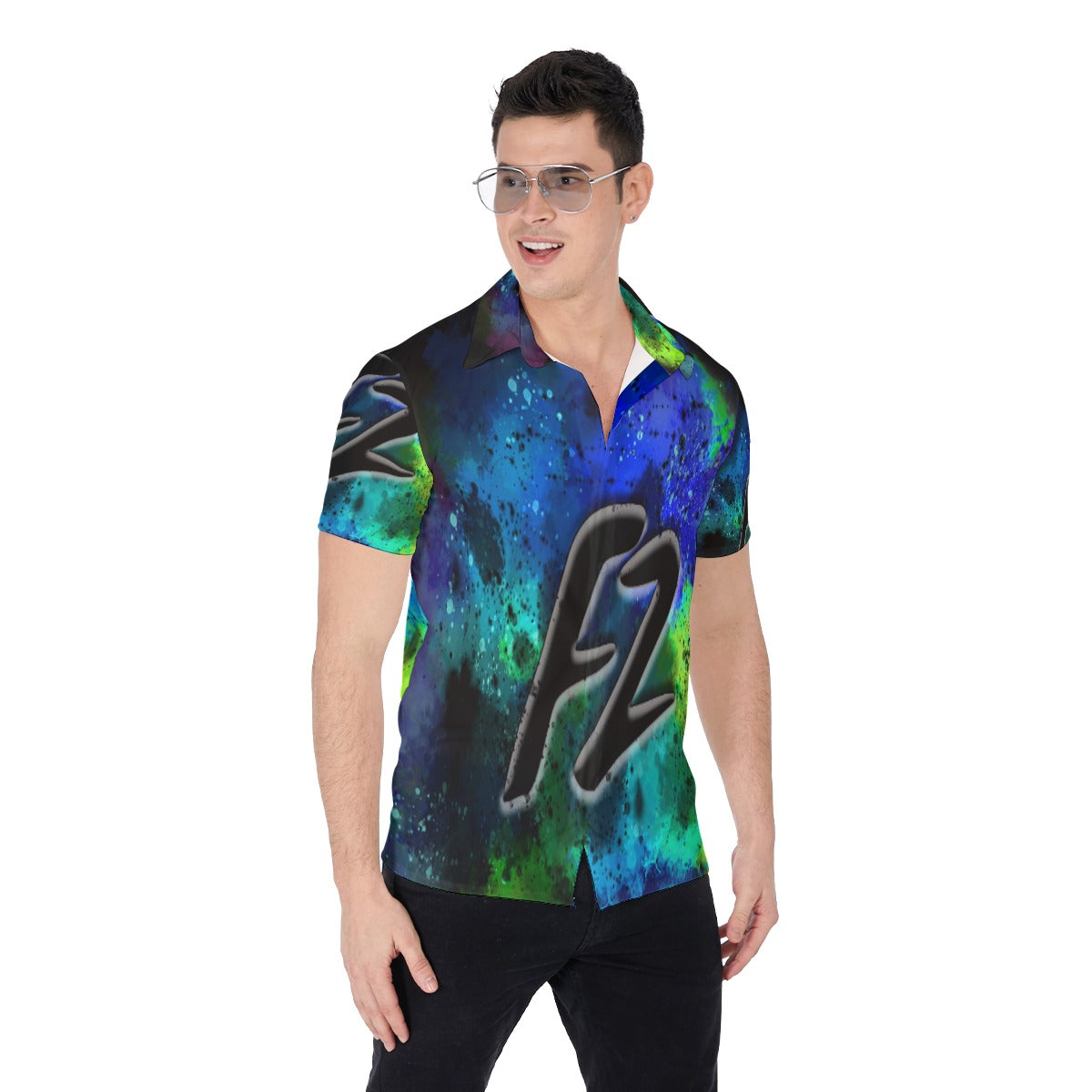 all-over print men's shirt