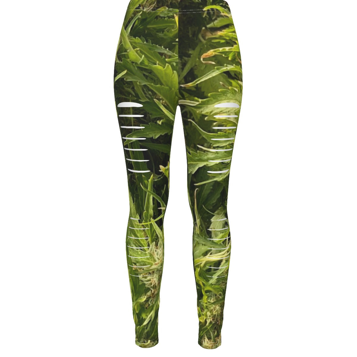 all-over print women's ripped leggings