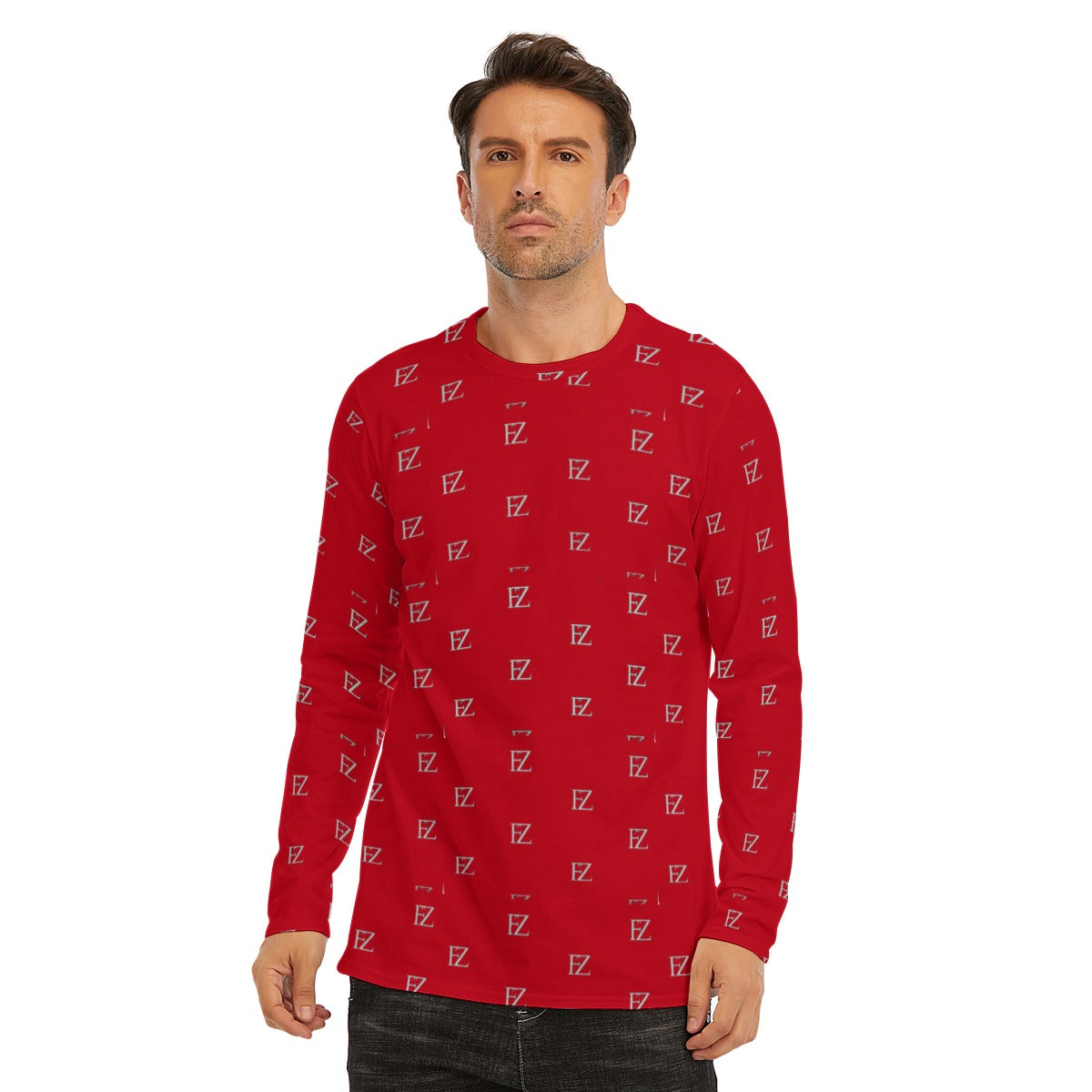 all-over print long sleeve t-shirt | 190gsm cotton