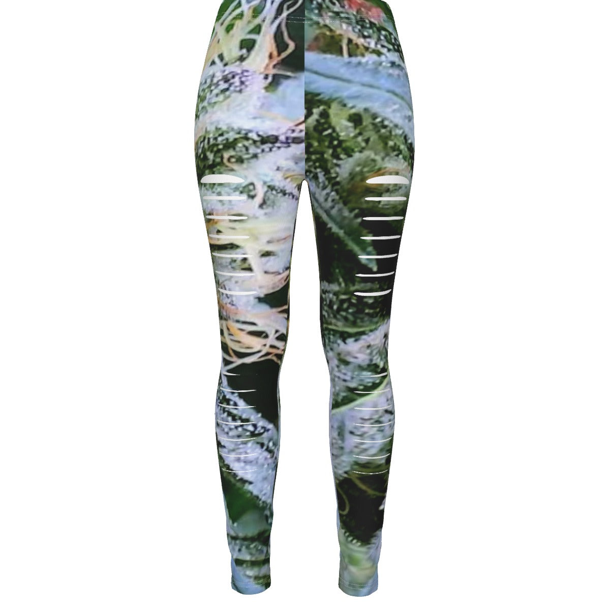 all-over print women's ripped leggings