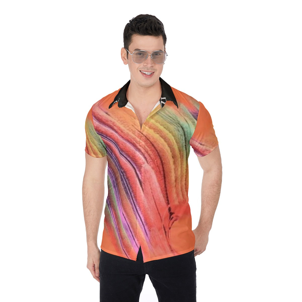 all-over print men's shirt