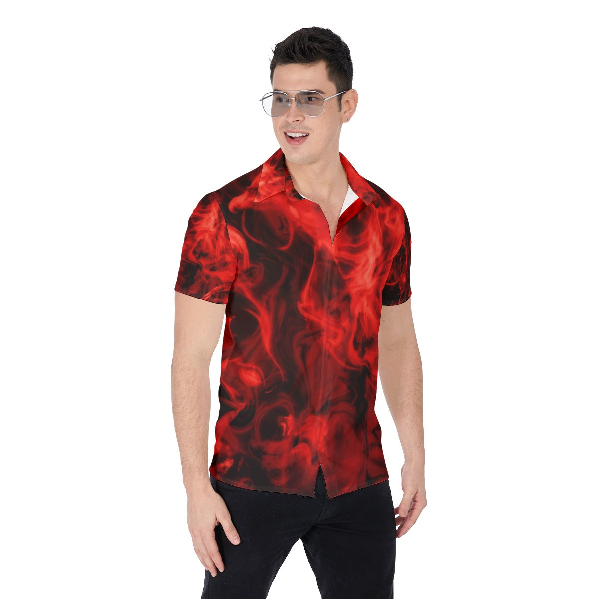 all-over print men's shirt