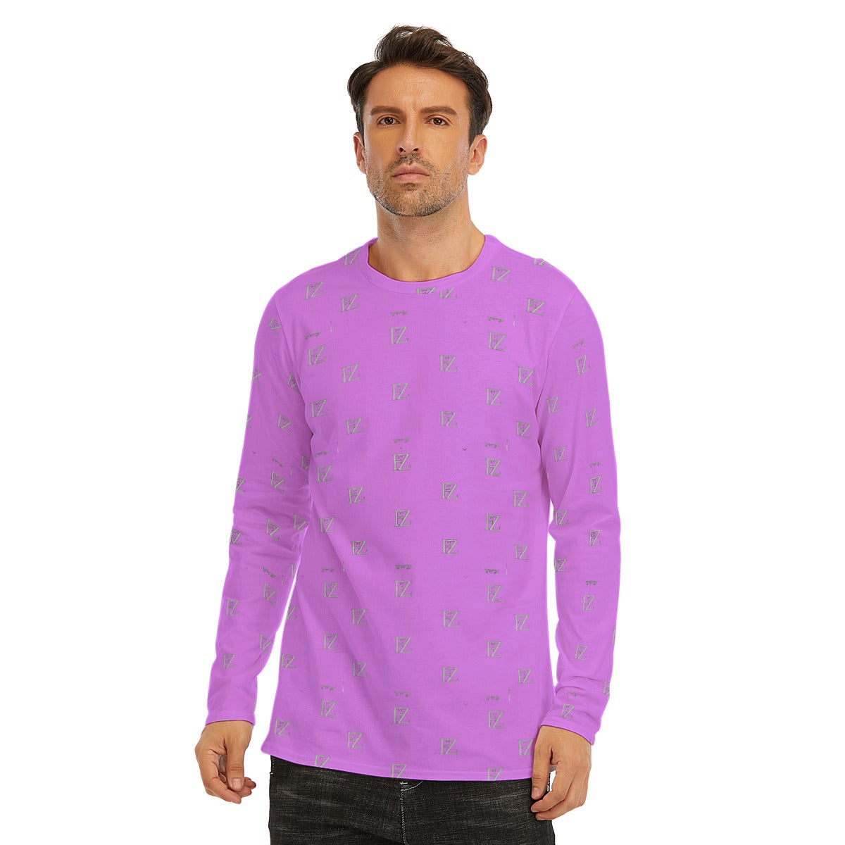 all-over print long sleeve t-shirt | 190gsm cotton