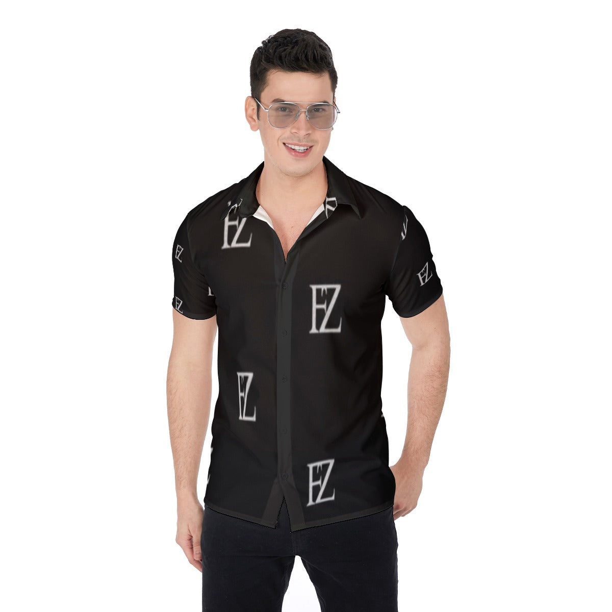 all-over print men's shirt