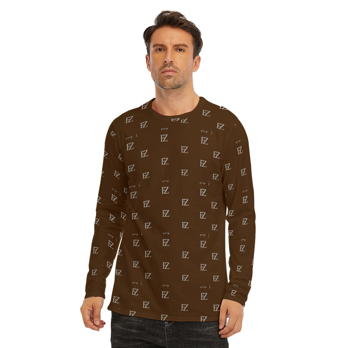 all-over print long sleeve t-shirt | 190gsm cotton
