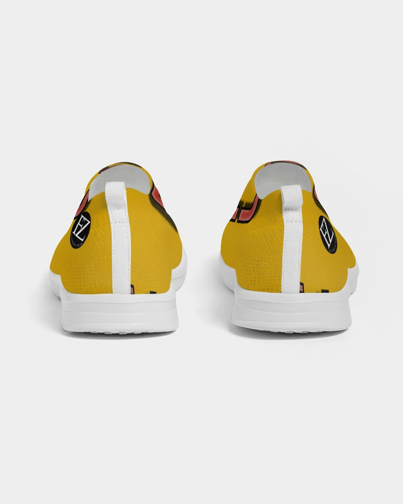 yellow zone women's slip-on flyknit shoe