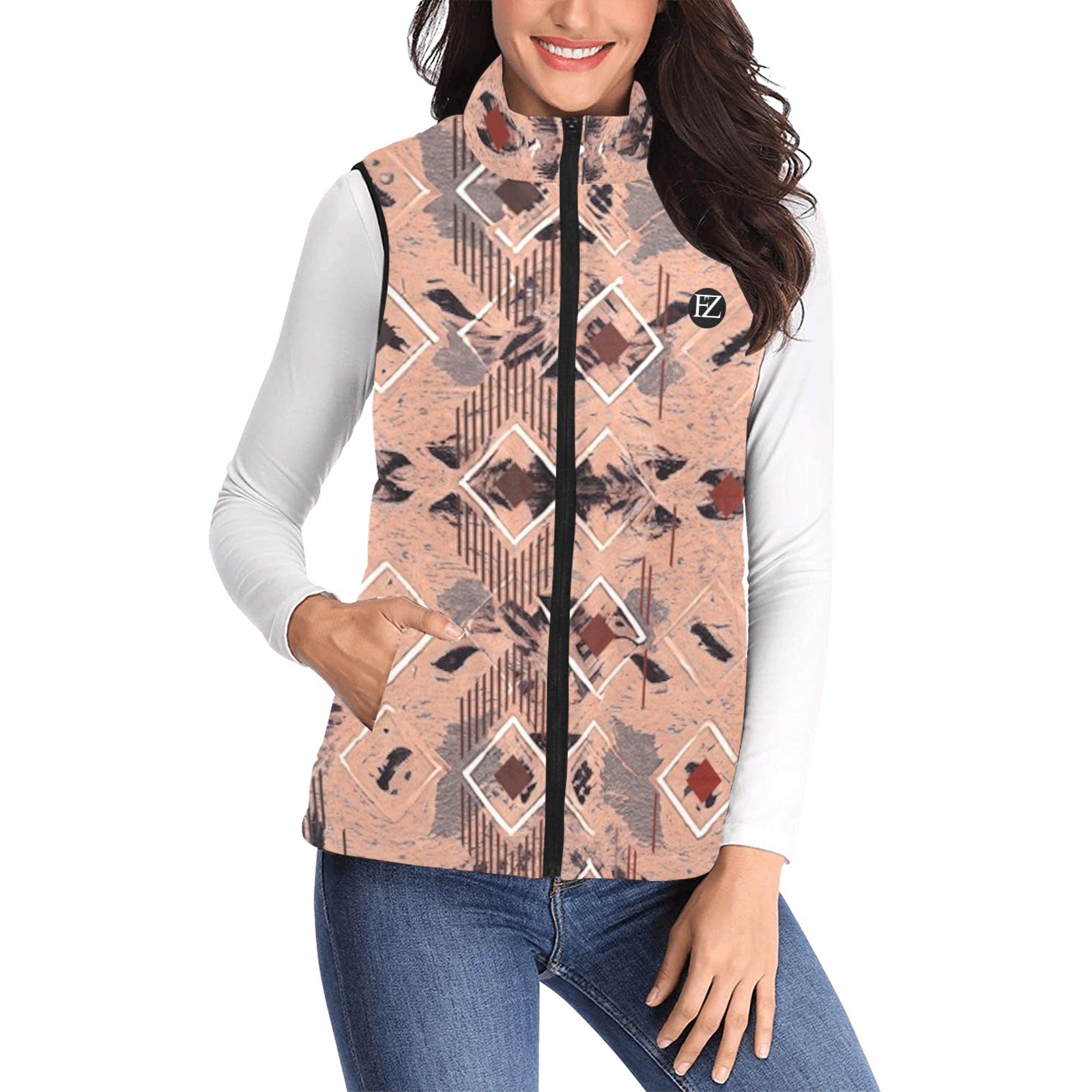 FZ  Women's African Print Puff Jacket 1 - FZwear