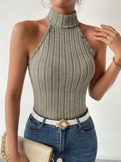 FZ Women's Grecian Neck Sweater Vest Top