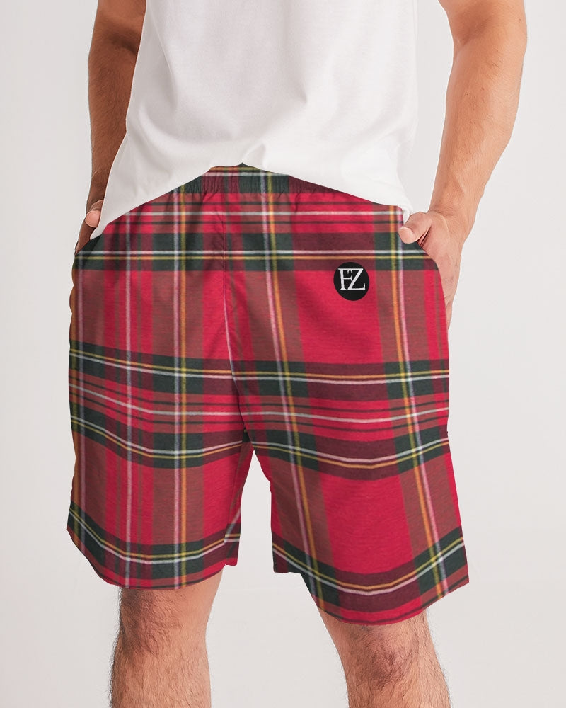 fz plaid too men's jogger shorts