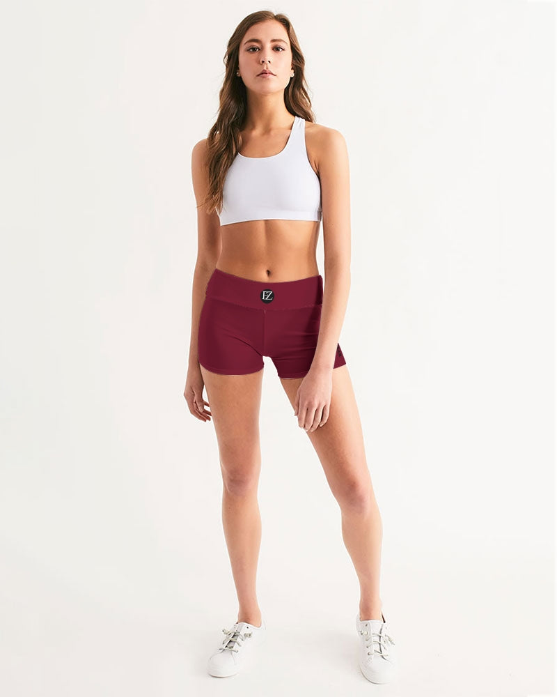 fz zone women's mid-rise yoga shorts