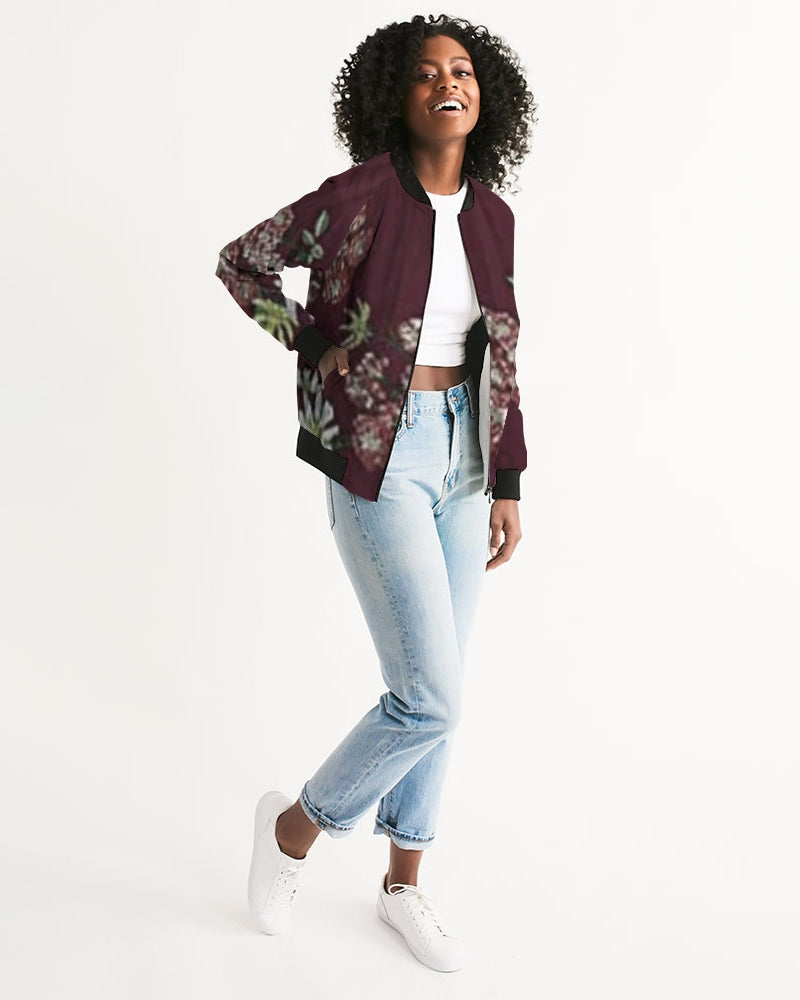 fz flower zone women's bomber jacket