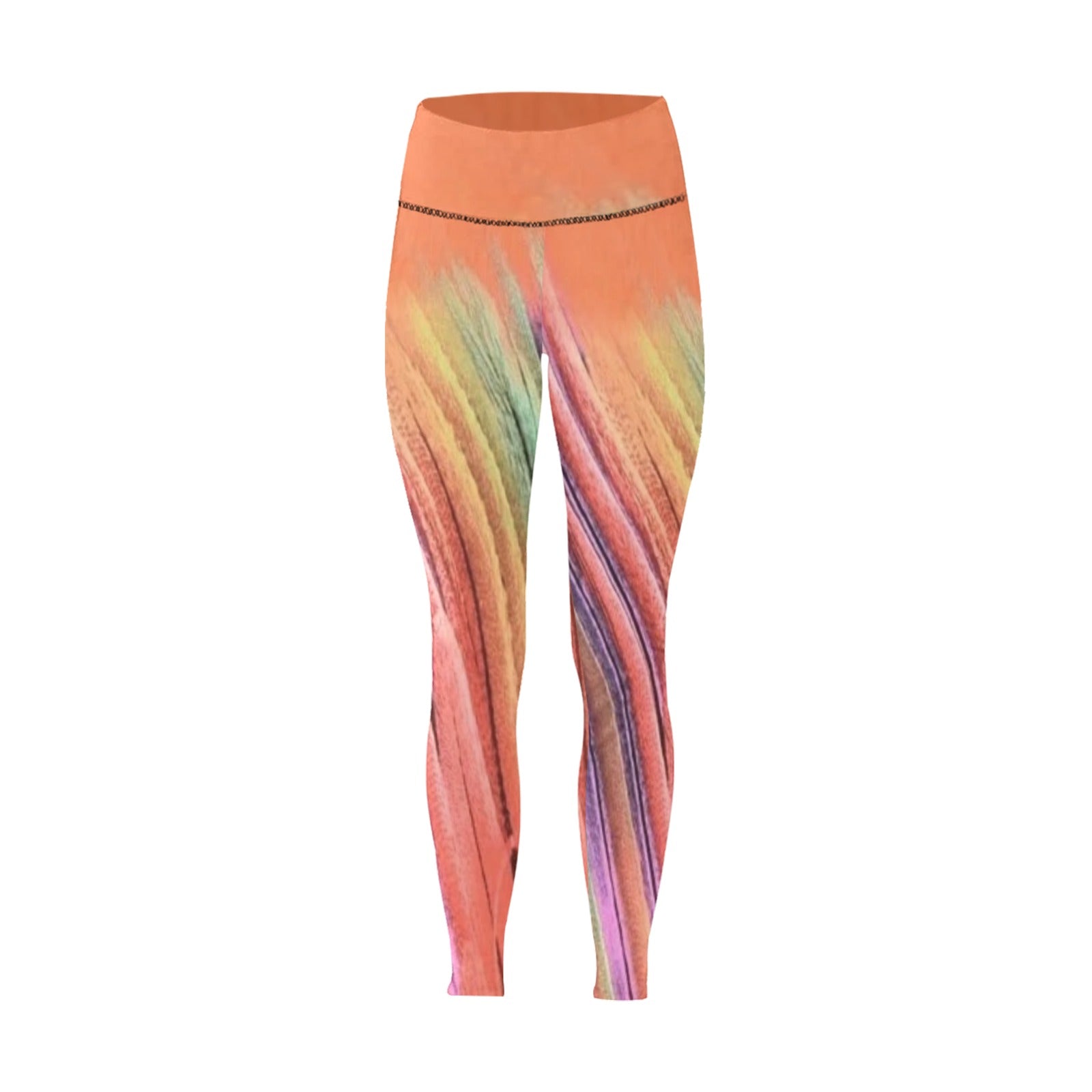 fz women's designer leggings - colorful women's high-waisted leggings (model l36)