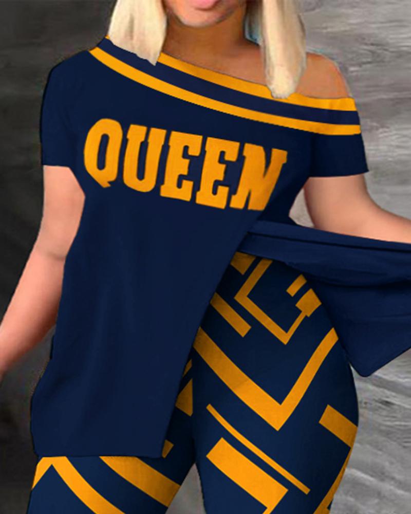 FZ Women's Plus Size Geometric Print Pants Suit - FZwear