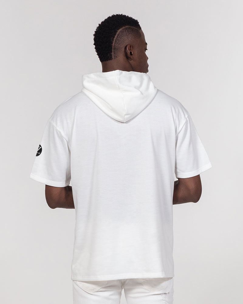 white zone men's premium heavyweight short sleeve hoodie
