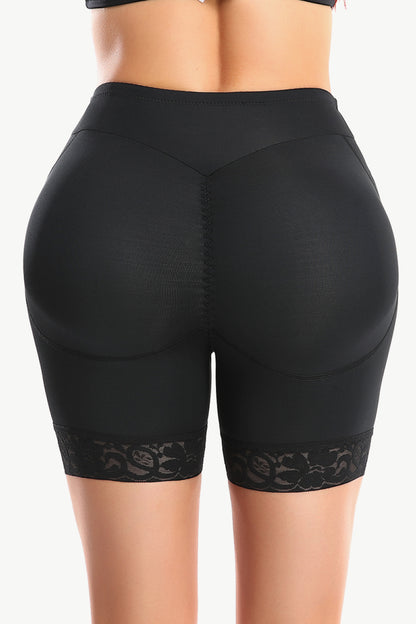 full size lace trim lifting pull-on shaping shorts