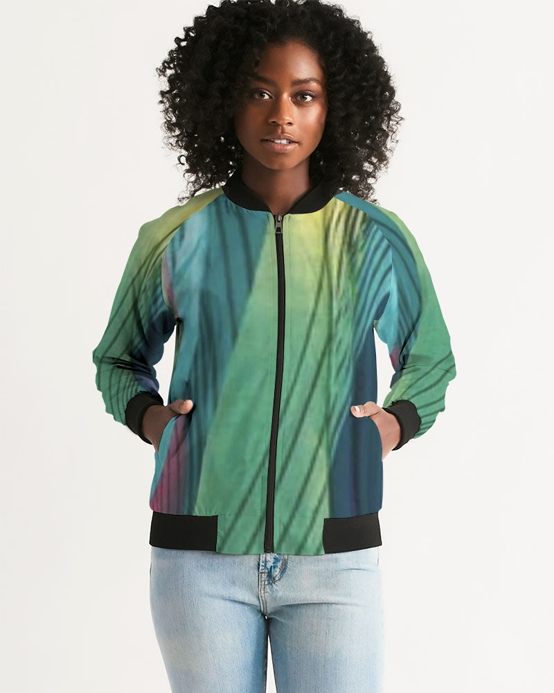 fzwear stripe women's bomber jacket