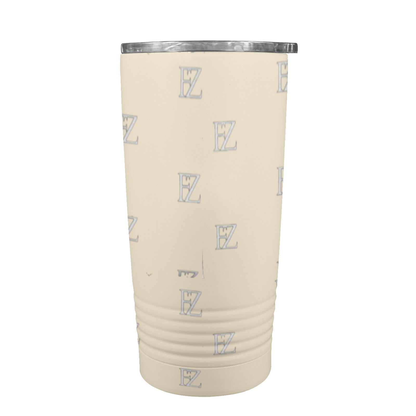 fz original coffee cup - beige insulated stainless steel tumbler (20oz ）