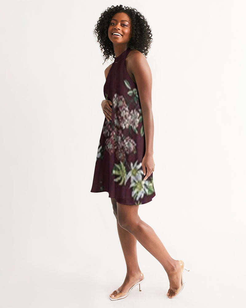 fz flower zone women's halter dress