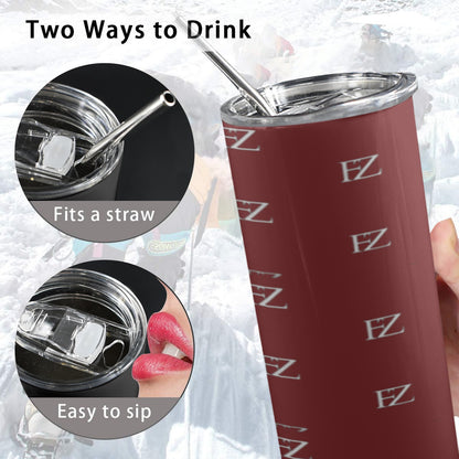 fz cold cup 20oz tall skinny tumbler with lid and straw