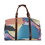 fz denim print travel bag flight bag(model 1643)