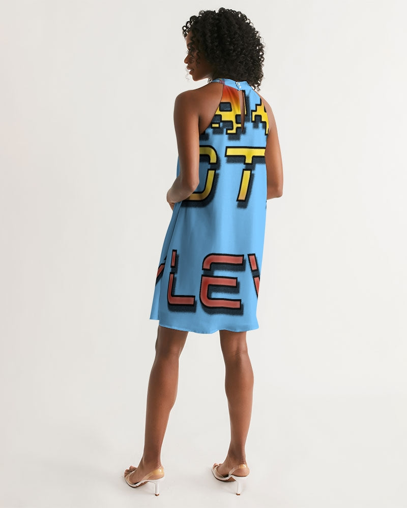 blue sky zone women's halter dress