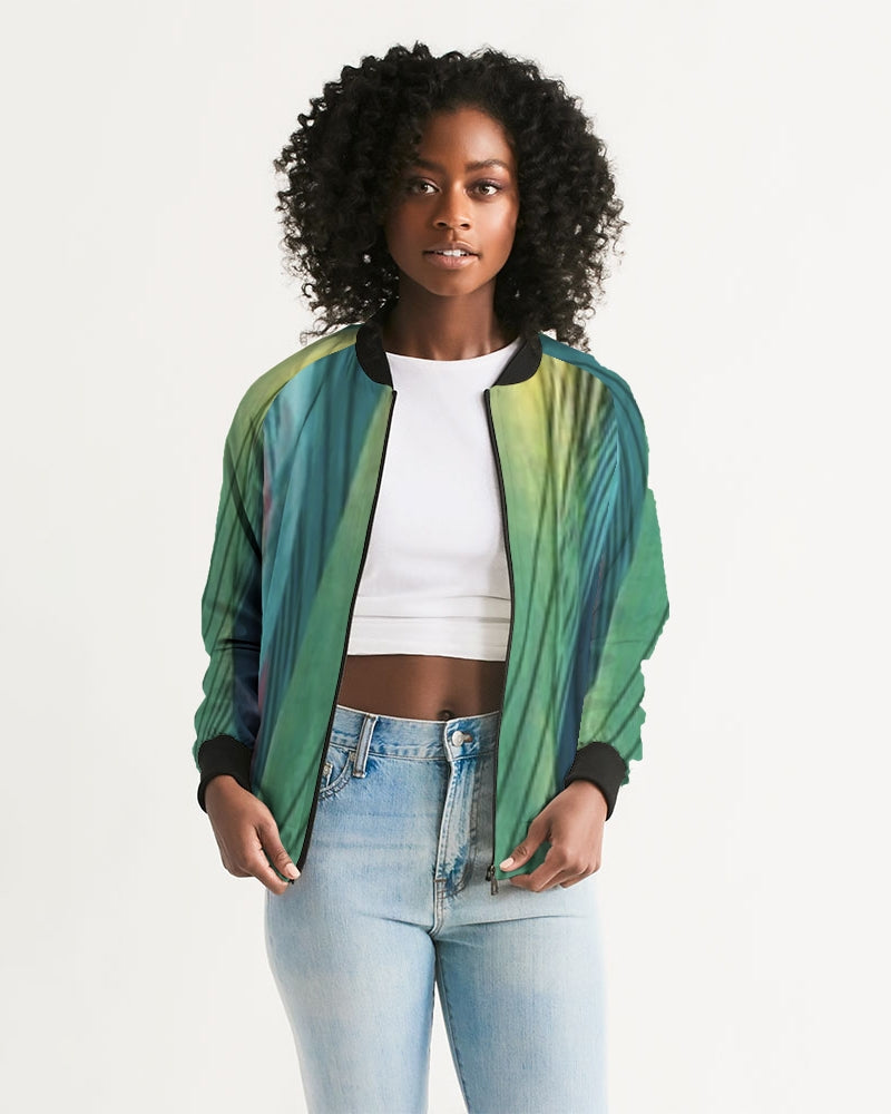 fzwear stripe women's bomber jacket