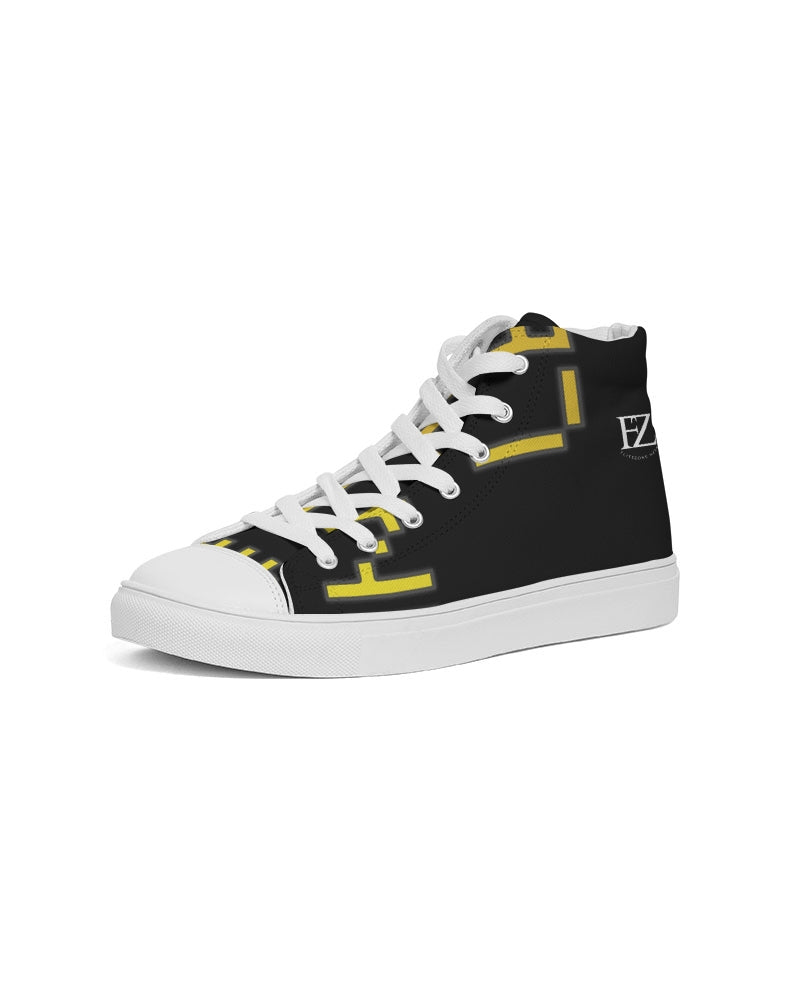 black zone men's hightop canvas shoe