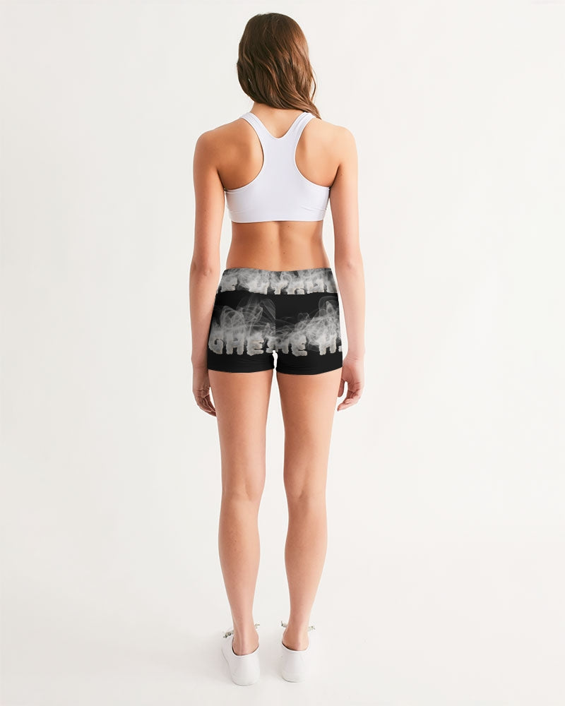 smoking the highest women's mid-rise yoga shorts