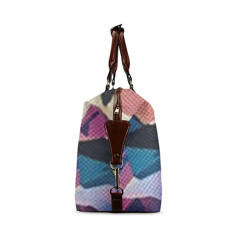 fz denim print travel bag flight bag(model 1643)