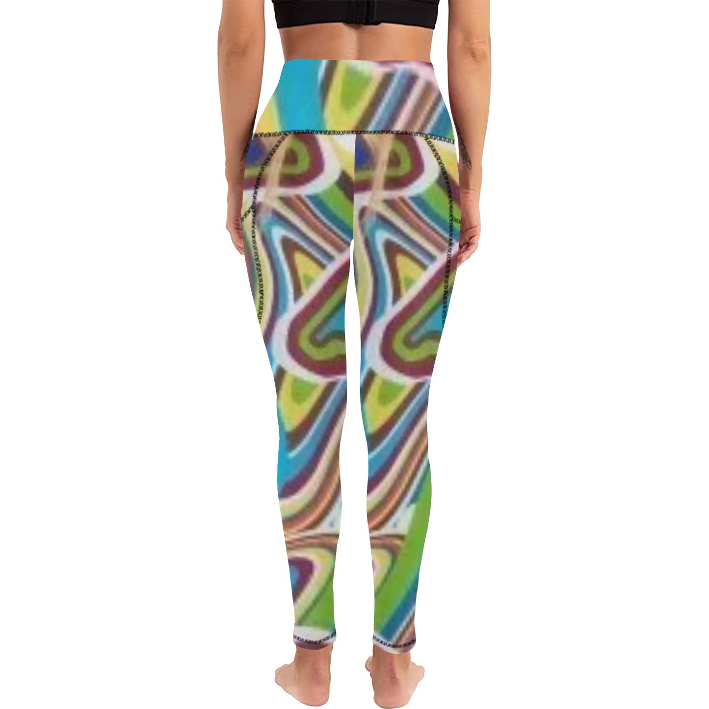 fz women's leggings 7 all over print high waist leggings with pockets (modell56)