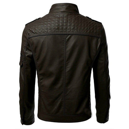 FZ Men's ""Zephyr"" Faux Leather Biker Jacket"