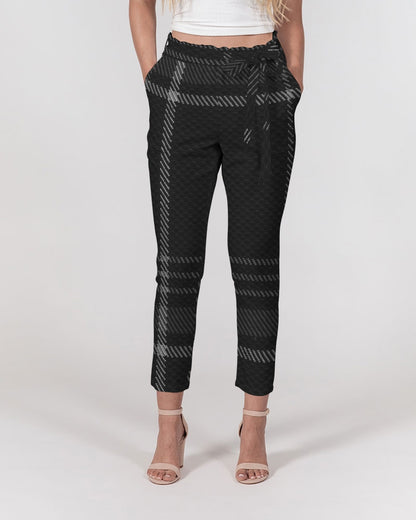 plaid flite too women's belted tapered pants
