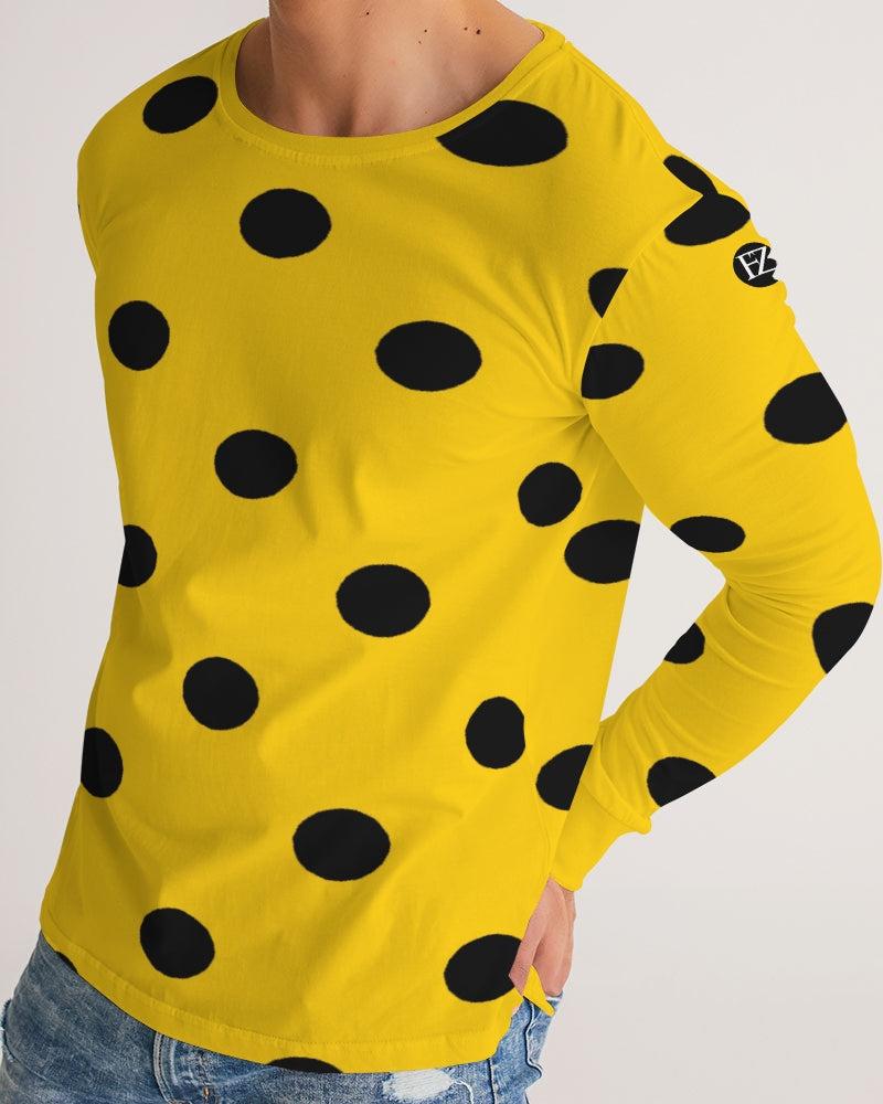 fz yellow dot men's long sleeve tee