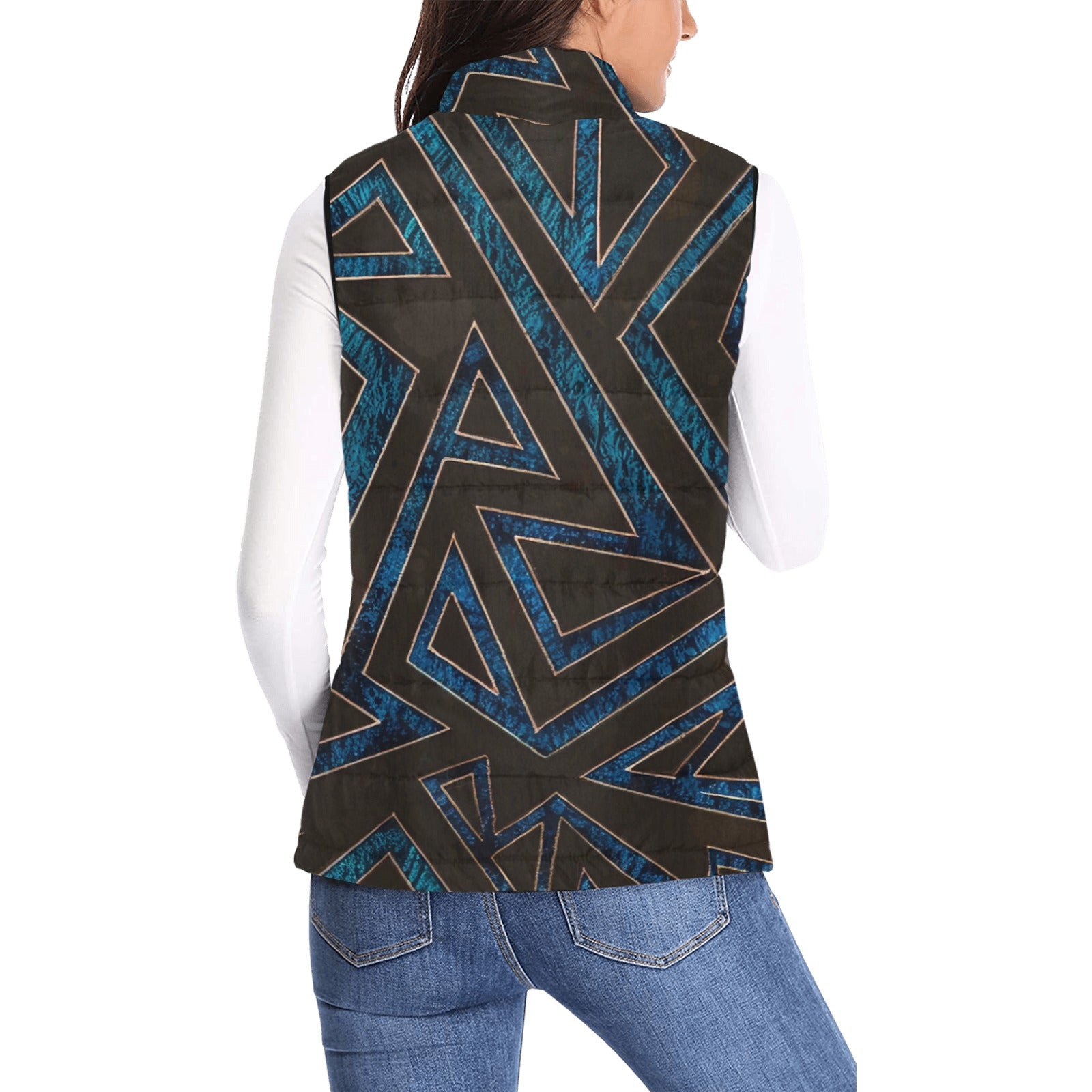 FZ  Women's African Print Puff Jacket 4 - FZwear