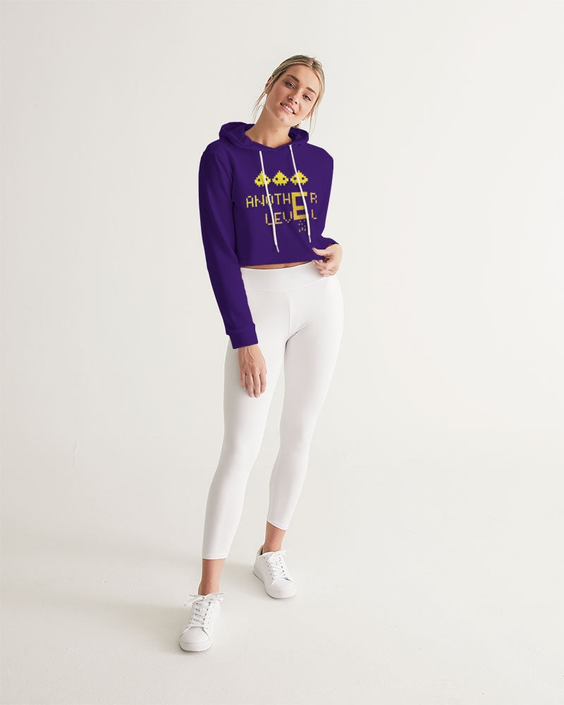 purple flite women's cropped hoodie