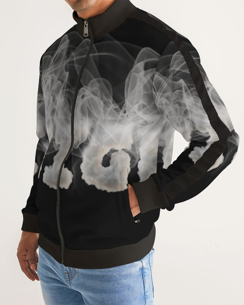 smoking the highest men's stripe-sleeve track jacket