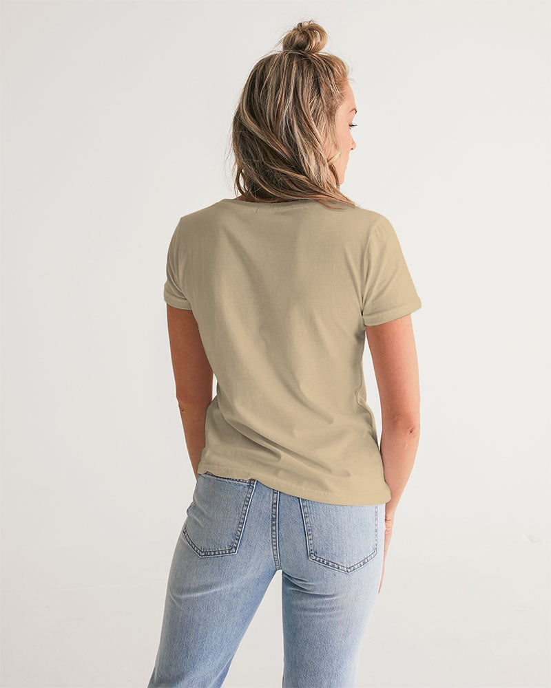 the beige zone women's v-neck tee