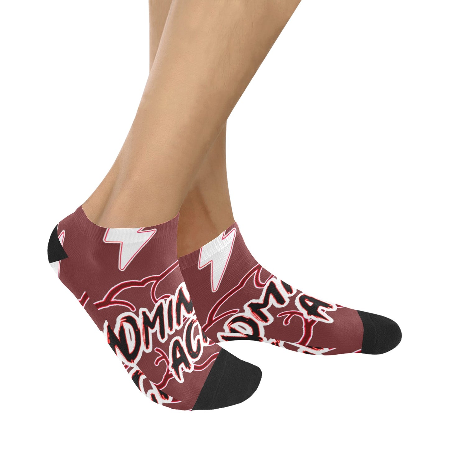 fz men's mind ankle socks one size / fz mind socks - burgundy men's ankle socks