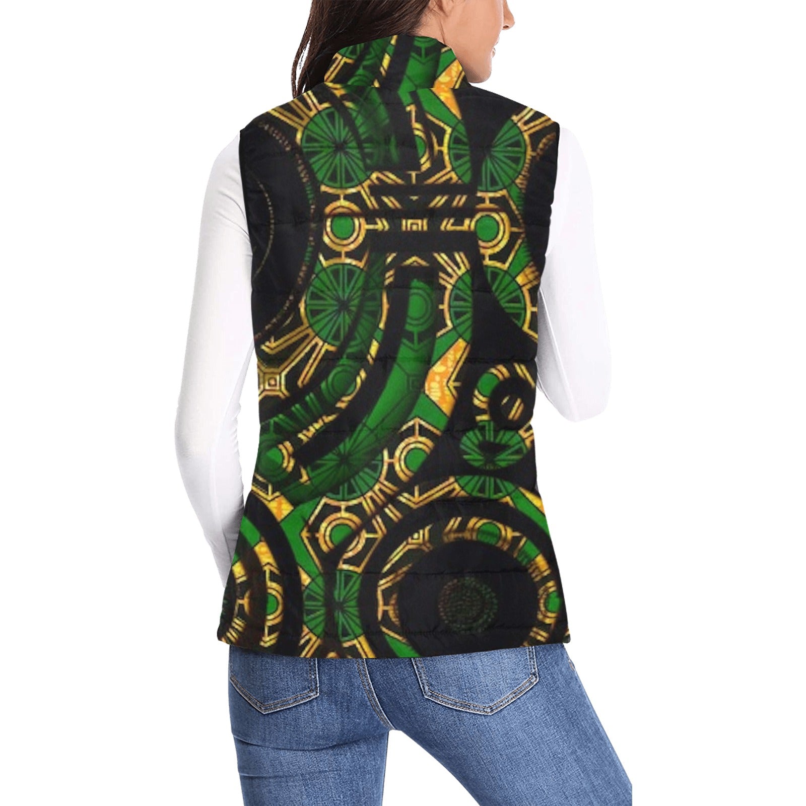 FZ  Women's African Print Puff Jacket 3 - FZwear