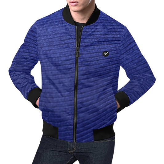 fz men's designer jacket- blue zone men's all over print casual jacket (model h19)