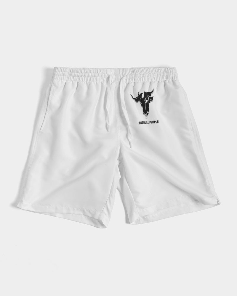 the white  bull men's swim trunk