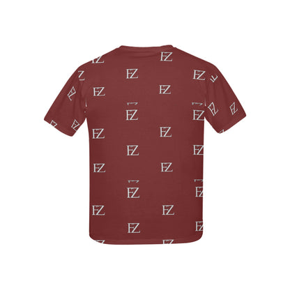 fz kids tee - burgundy kid's all over print t-shirt(usa size)(model t40)