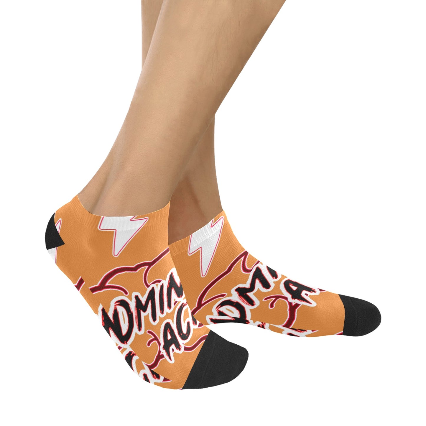 fz men's mind ankle socks one size / fz mind socks - orange men's ankle socks