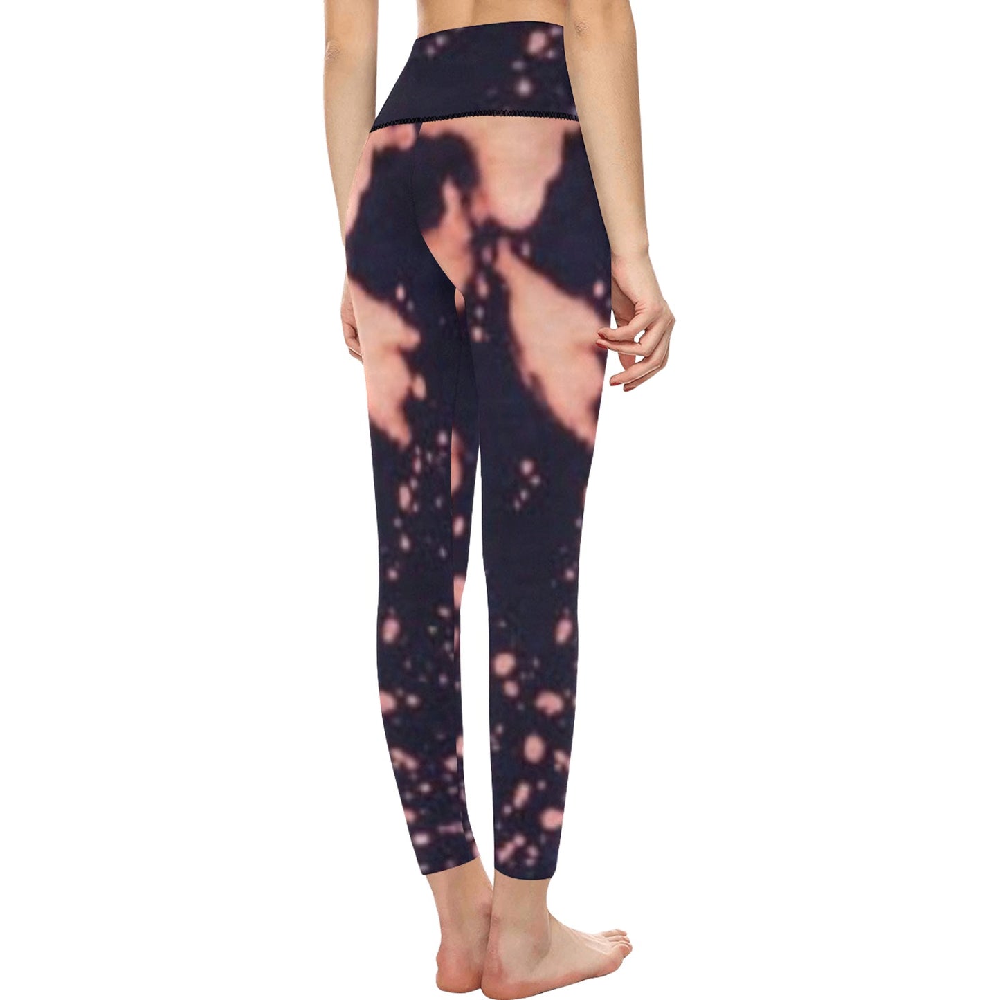 fz women's designer leggings - tie dye women's high-waisted leggings (model l36)