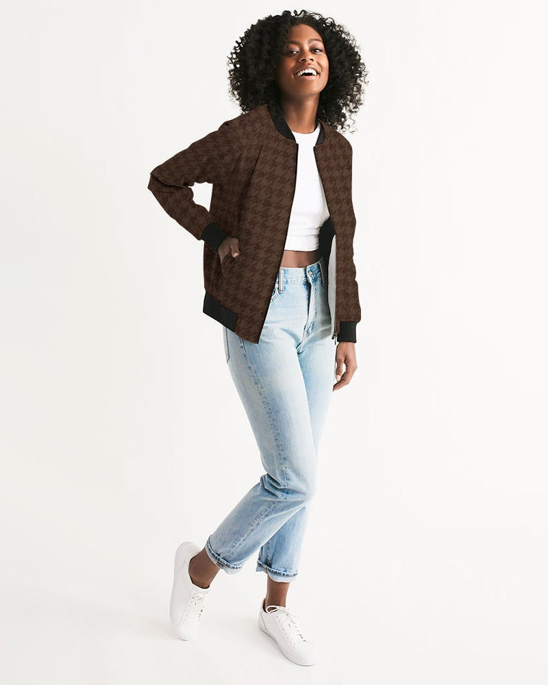 fz plaid women's bomber jacket