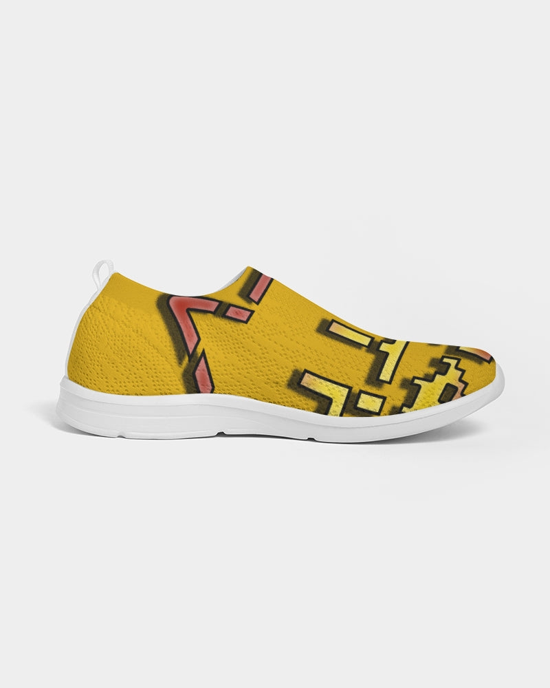 yellow zone women's slip-on flyknit shoe