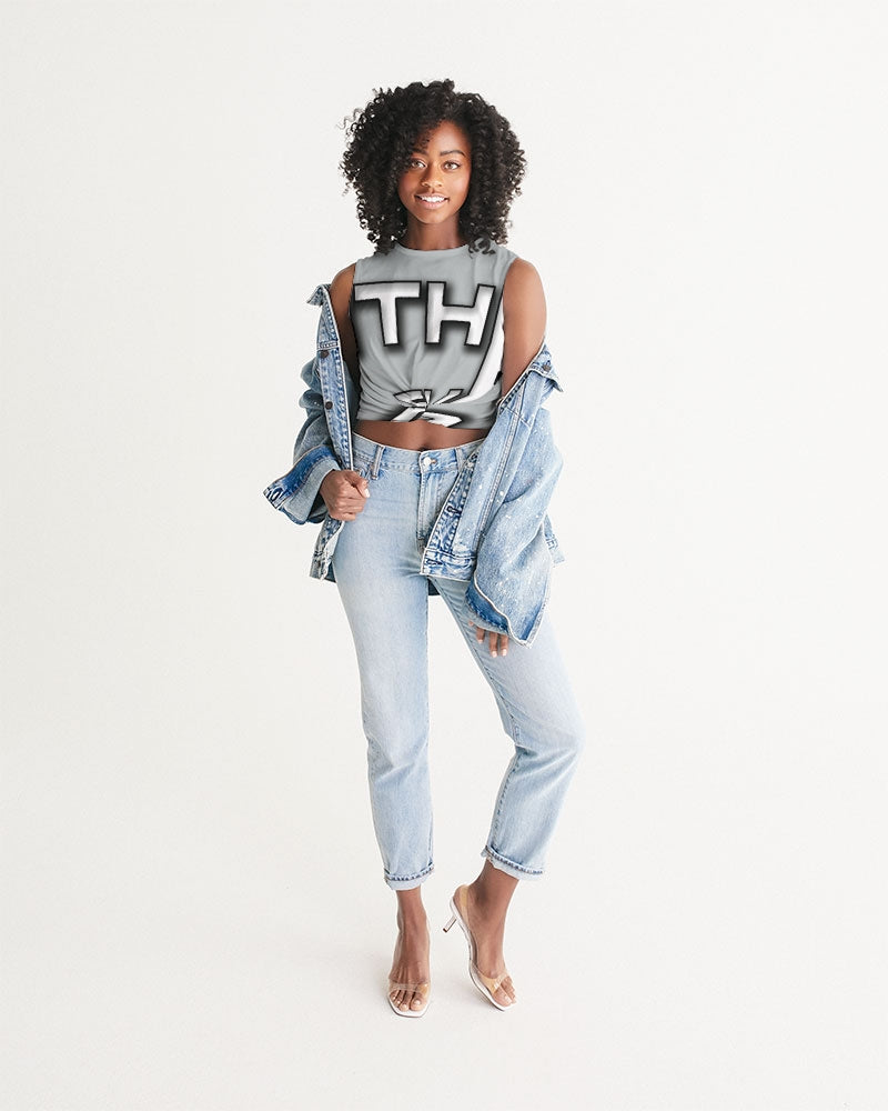 grey zone women's twist-front tank