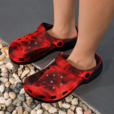 fz unisex sandals - fire custom print adults clogs