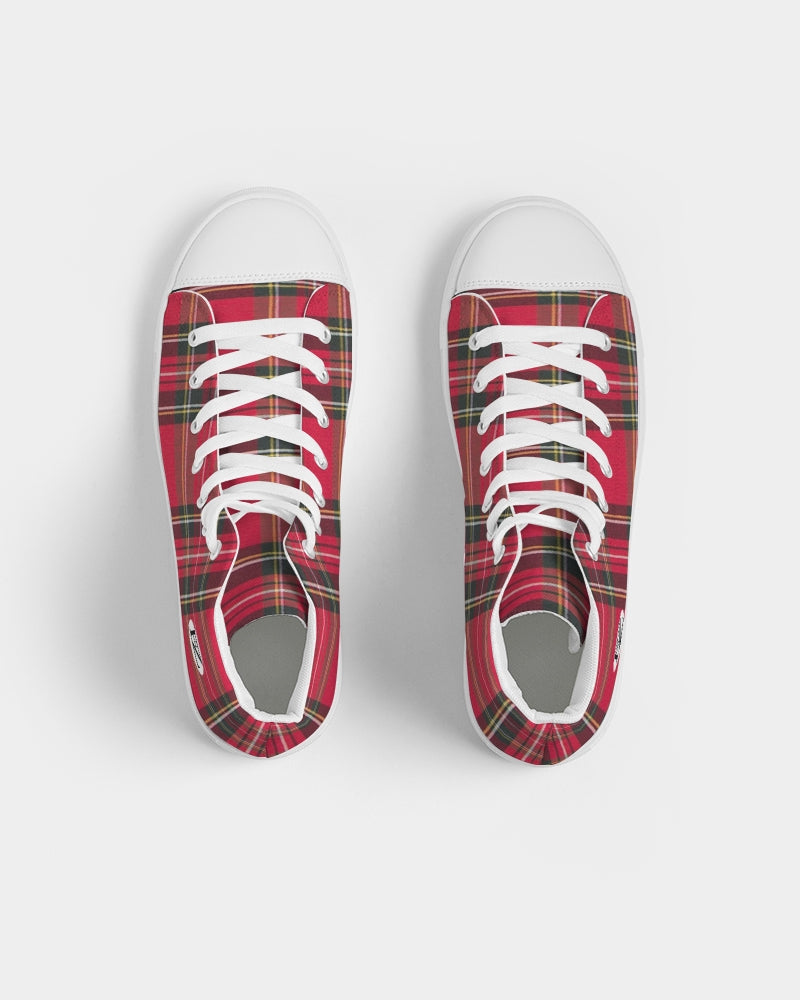 fz plaid too women's hightop canvas shoe
